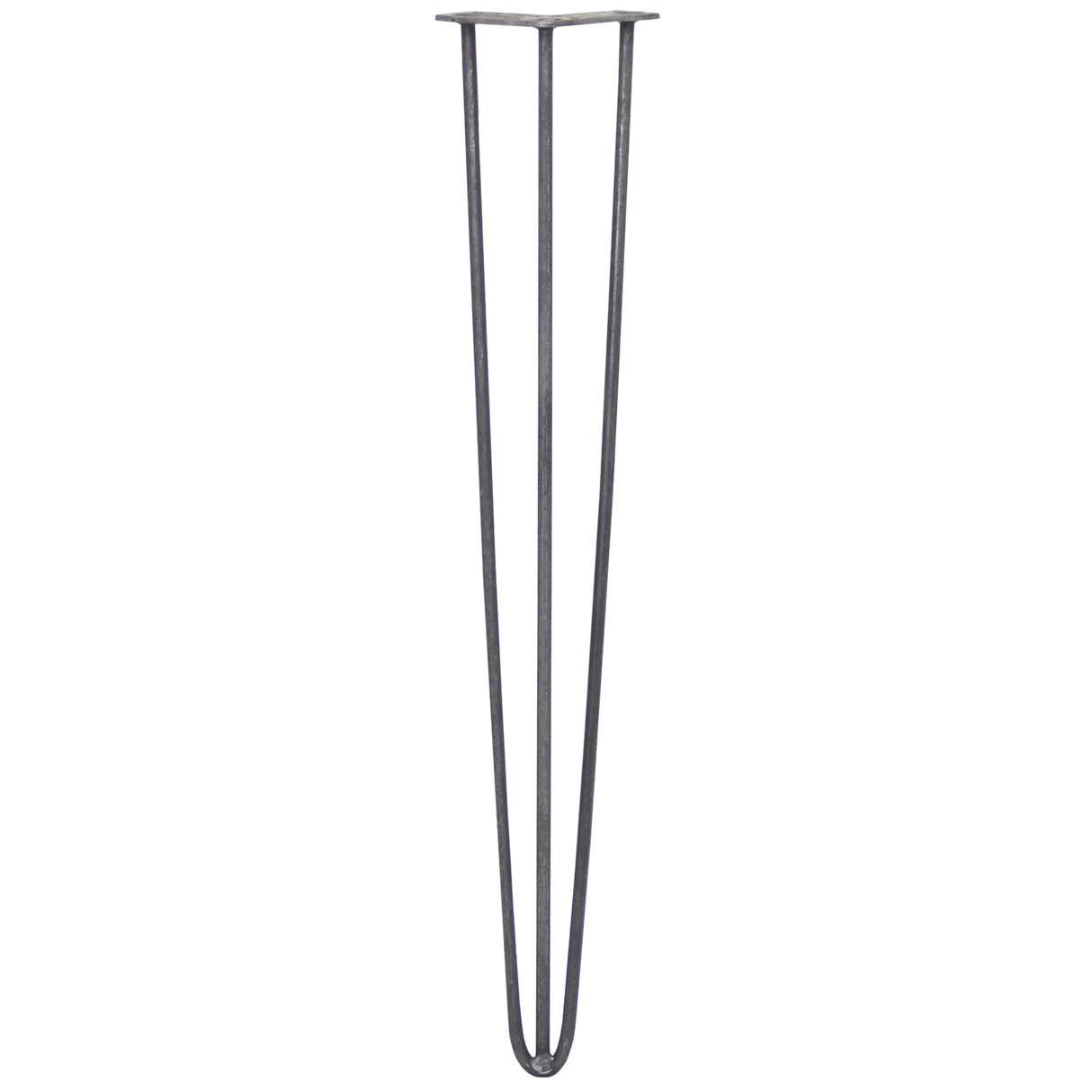 4 Gambe da Tavolo a Forcina 71cm - 3 Rebbi - 10mm - Acciaio Naturale