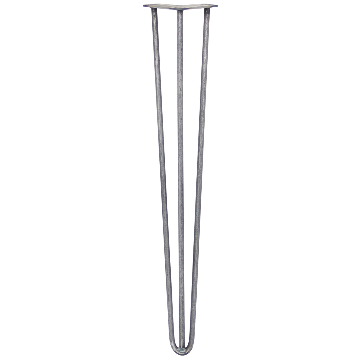 4 Gambe da Tavolo a Forcina 71cm - 3 Rebbi - 12mm - Acciaio Naturale