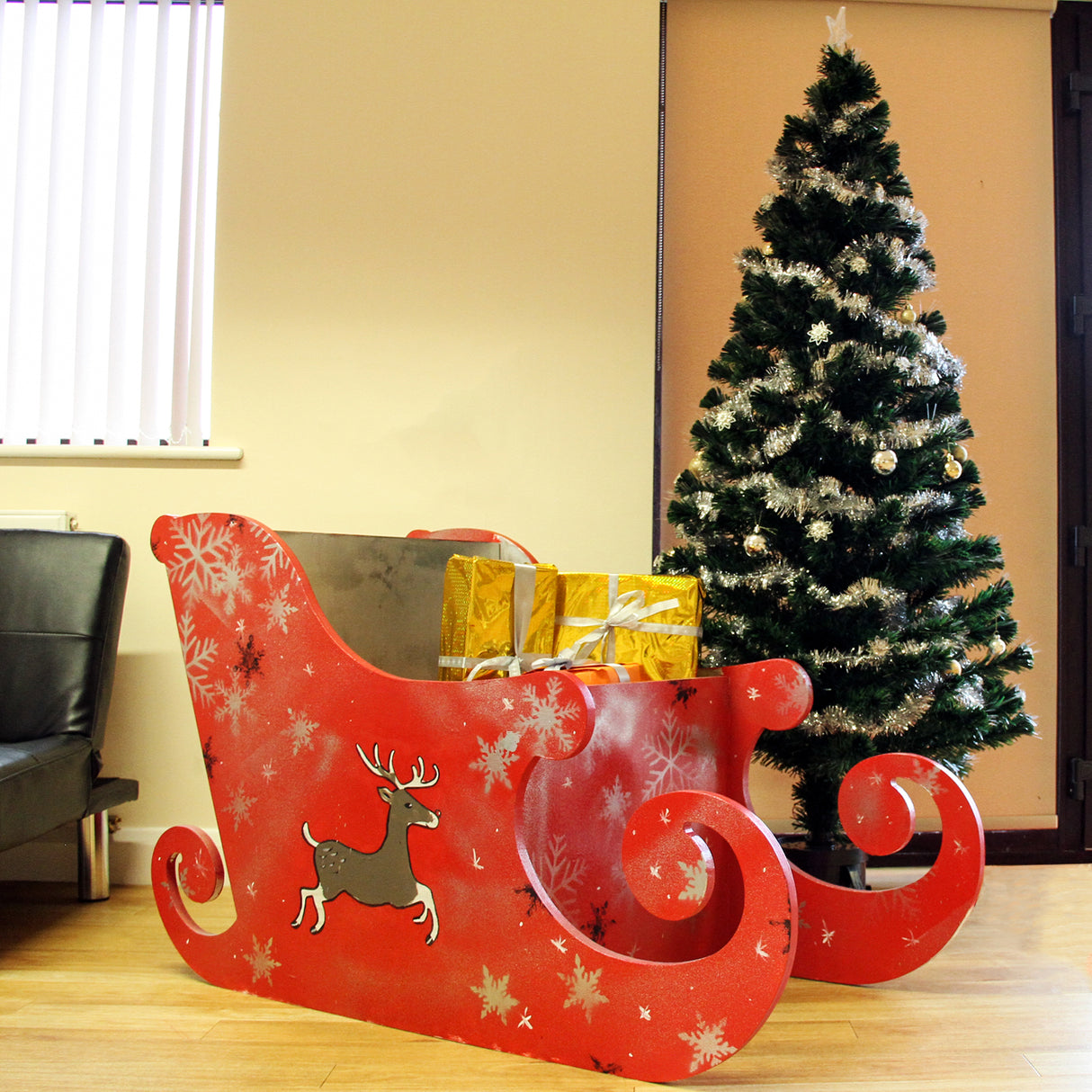 Slitta di Babbo Natale in MDF