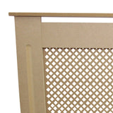 Copritermosifone in MDF personalizzabile, colore naturale, con design a rete intrecciata e finitura liscia, misura 1720mm