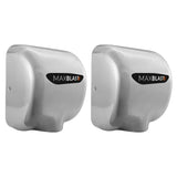 Asciugamani elettrici MaxBlast in acciaio inox lucido, design moderno e compatto, ideale per bagni pubblici e commerciali