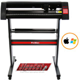 Taglierina per vinile PixMax con struttura nera, dettagli rossi, compatibile con Mac e Windows, ideale per creazioni personalizzate