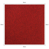 20 Quadrotte di Moquette 50x50cm 5mq in Rosso Scarlatto