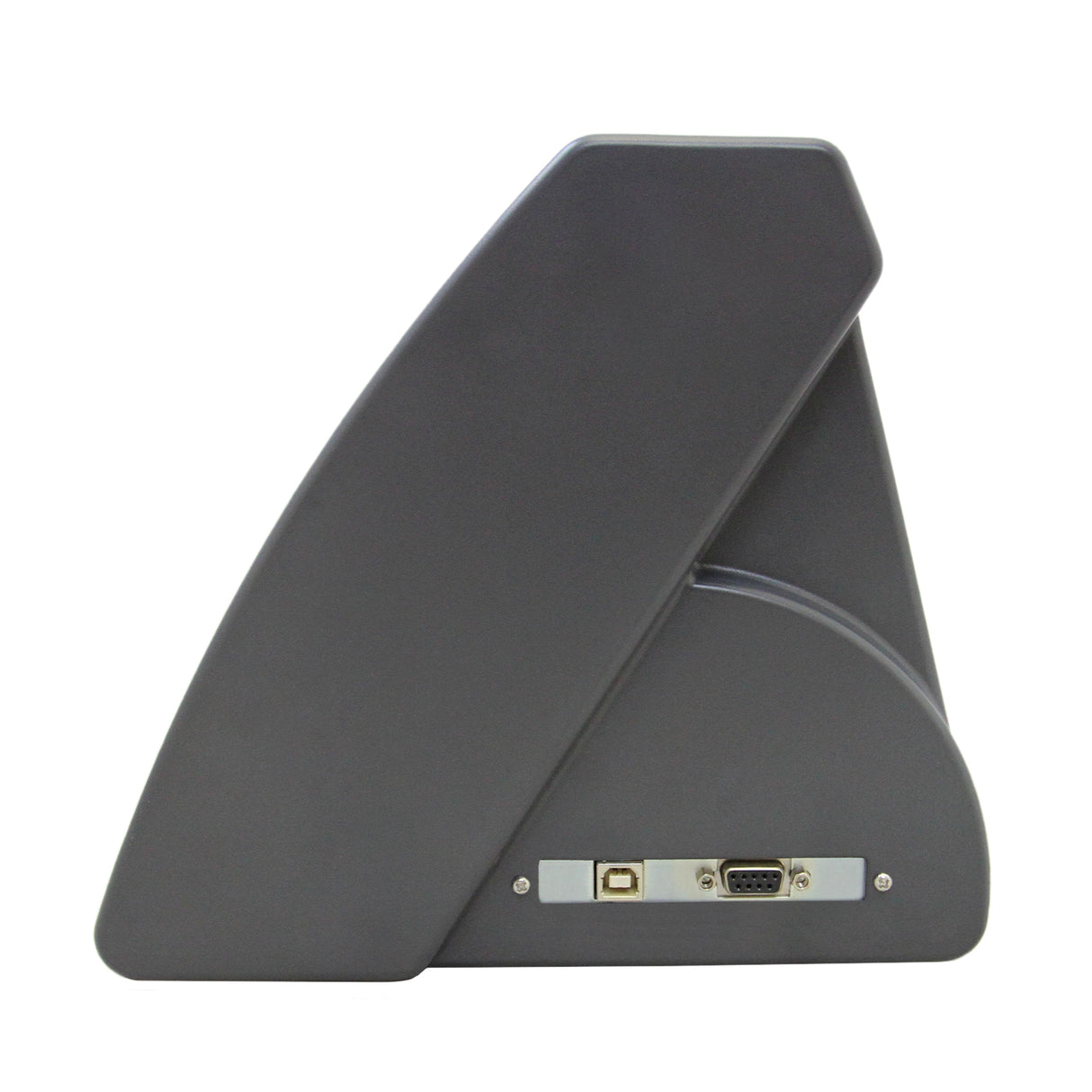 Taglierina per vinile PixMax 59" XL in grigio scuro, con design angolare e porta USB sul retro per connessione al computer