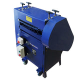 Spella cavi automatica T-Mech 55mm, struttura blu, maniglie grigie, pulsanti di controllo e ruote per facilità di movimento
