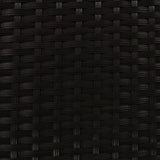 Set da bistrò Jardí in rattan nero