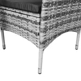 Set Bistro da Giardino in Poly Rattan Vimini Marrone Chiaro