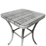 Set Bistro da Giardino in Poly Rattan Vimini Marrone Chiaro