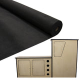 Rivestimento e colla nera per furgone da 11 mq con cucina da camper