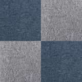 40 Mattonelle di Moquette 10mq in Storm Blu & Grigio Platino