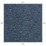 40 Mattonelle di Moquette 10mq in Storm Blu & Grigio Platino