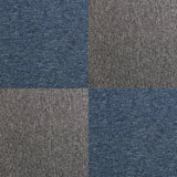 40 Mattonelle di Moquette 10mq in Storm Blu & Grigio Antracite