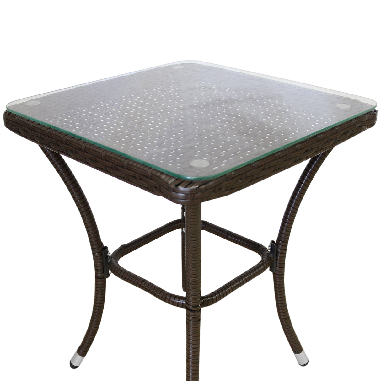 Set da bistrò Jardí in rattan Marrone