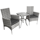 Set Bistro da Giardino Jardí in Polyrattan con 2 Poltroncine e Tavolino