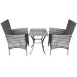 Set Bistro da Giardino Jardí in Polyrattan con 2 Poltroncine e Tavolino