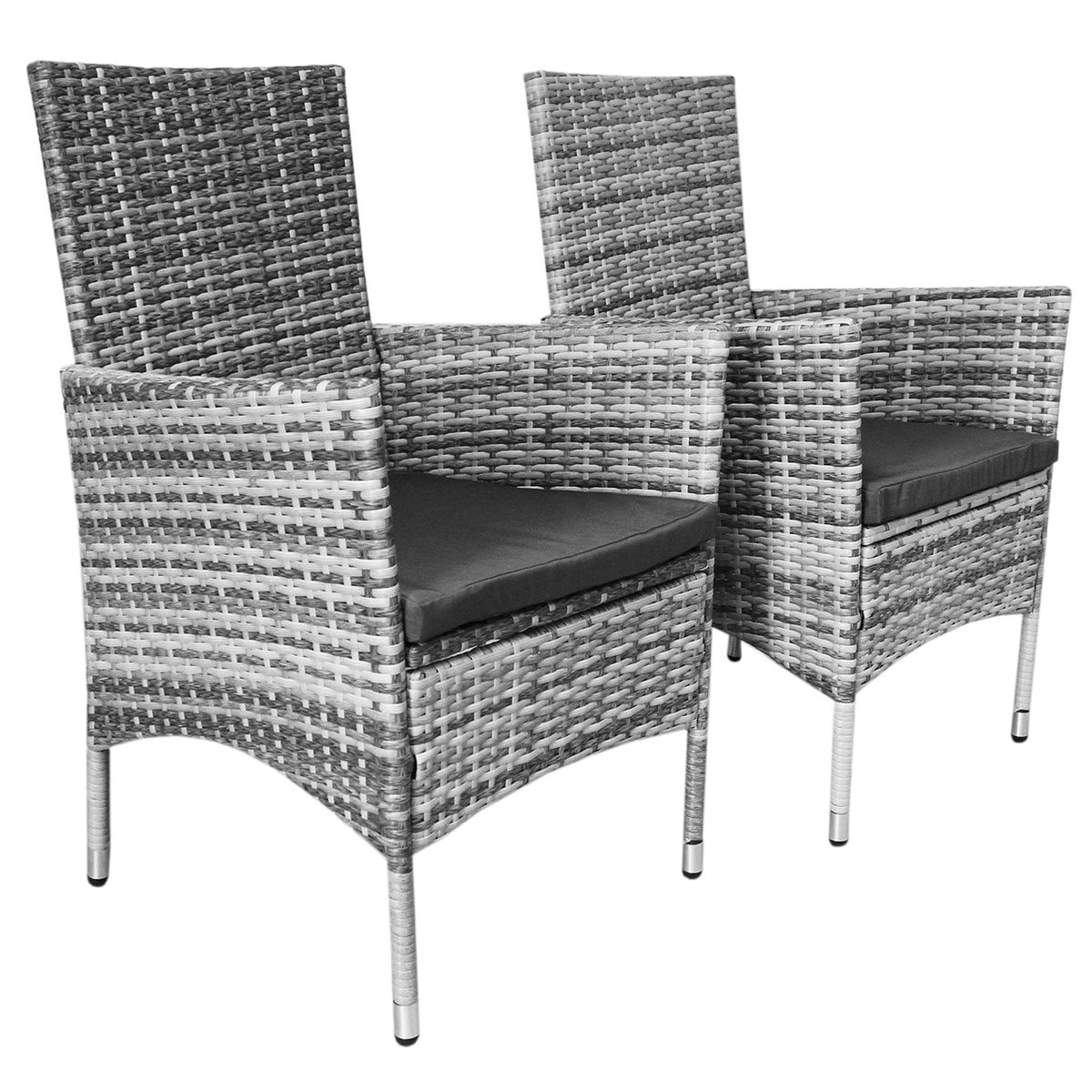 Set Bistro da Giardino Jardí in Polyrattan con 2 Poltroncine e Tavolino
