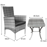 Set Bistro da Giardino Jardí in Polyrattan con 2 Poltroncine e Tavolino