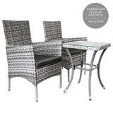 Set Bistro da Giardino Jardí in Polyrattan con 2 Poltroncine e Tavolino