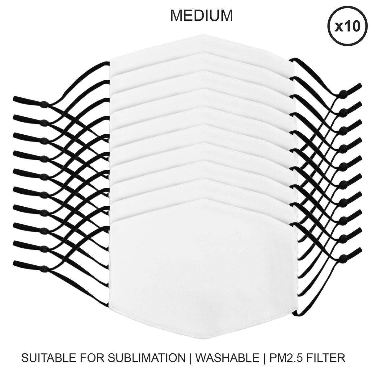 Mascherine per Sublimazione - Medie - 10 Pezzi