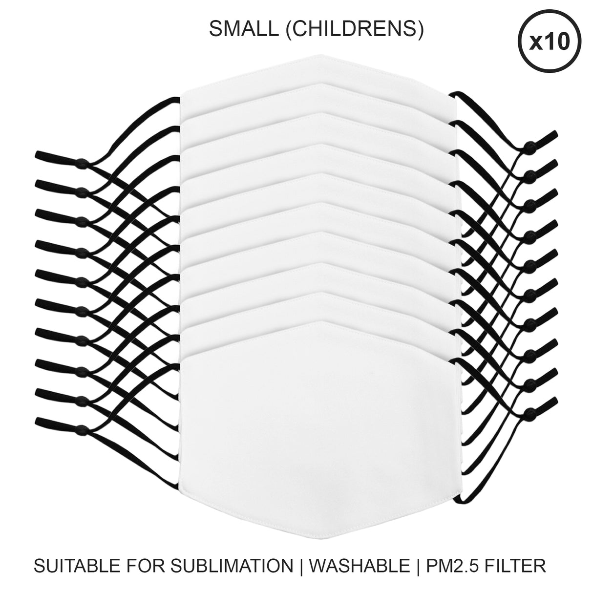 Mascherine per Sublimazione - Piccole (Bambino) - 10 Pezzi