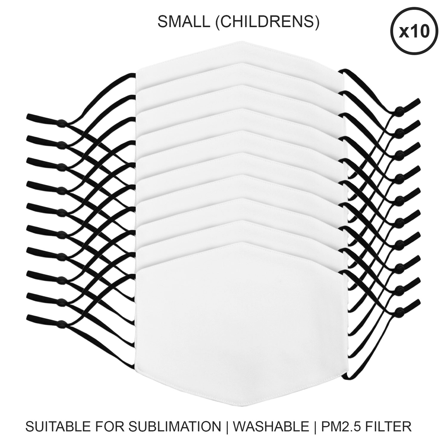 Mascherine per Sublimazione - Piccole (Bambino) - 10 Pezzi