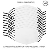 Mascherine per Sublimazione - Piccole (Bambino) - 10 Pezzi