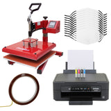 Kit per Sublimazione Pressa a Caldo - Stampante a Cartucce & 10 Mascherine