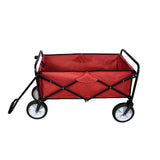 Carrello Pieghevole Fuoristrada 70kg Ruote 360° Acciaio Rosso