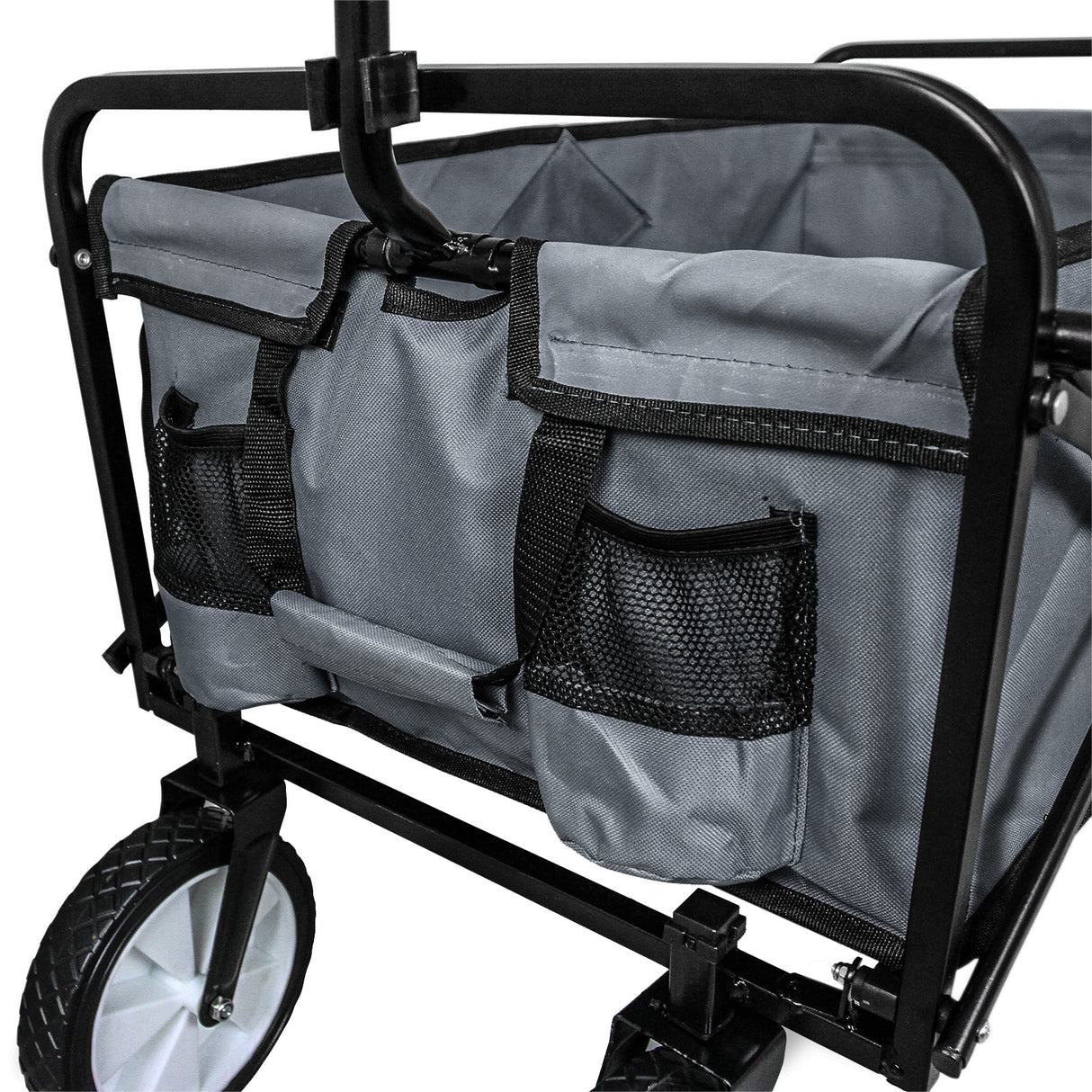 Carrello Pieghevole Fuoristrada 70kg Ruote 360° Acciaio Grigio