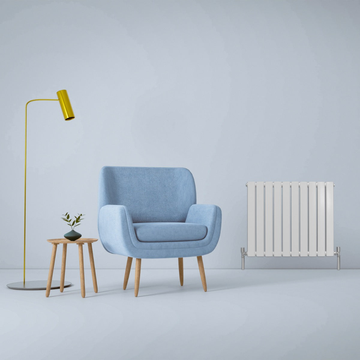 Radiatore a Elementi Piatti - Bianco Lucido - 60cm x 70cm