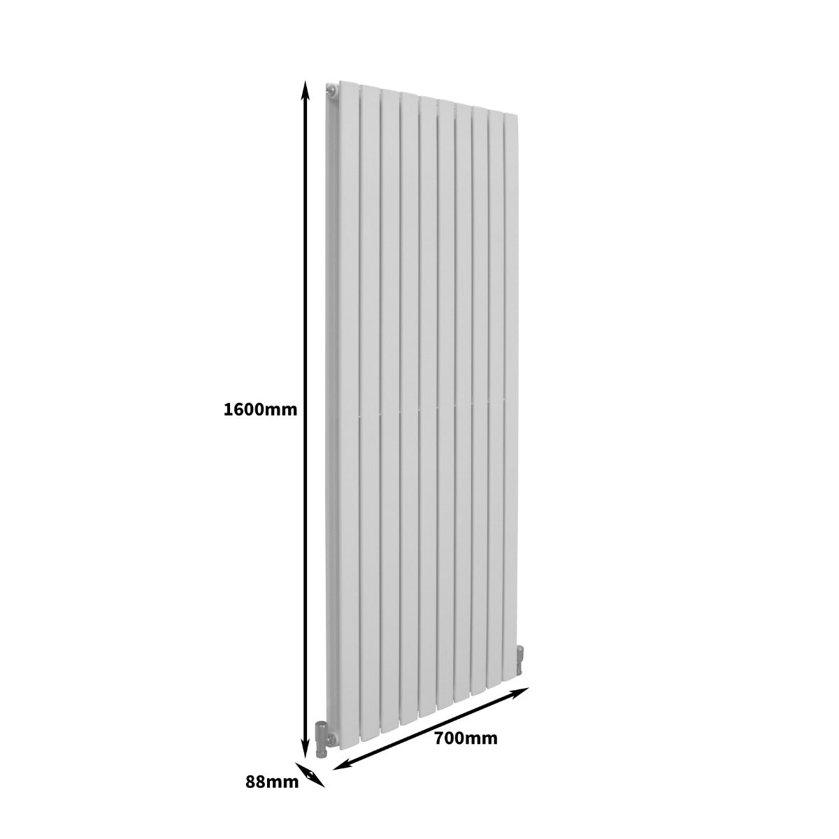 Radiatore a Elementi Piatti - Bianco Lucido - 160cm x 70cm