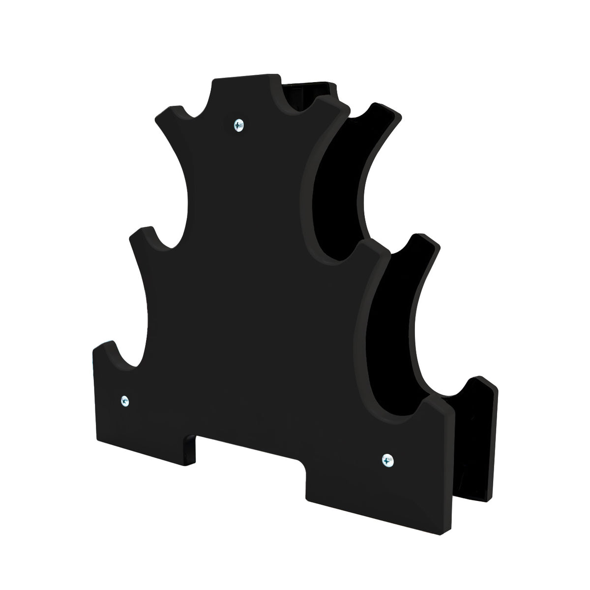 Supporto da esposizione in plastica nera, con design a forma di ramo, ideale per mostrare prodotti in modo elegante e ordinato