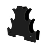 Supporto da esposizione in plastica nera, con design a forma di ramo, ideale per mostrare prodotti in modo elegante e ordinato
