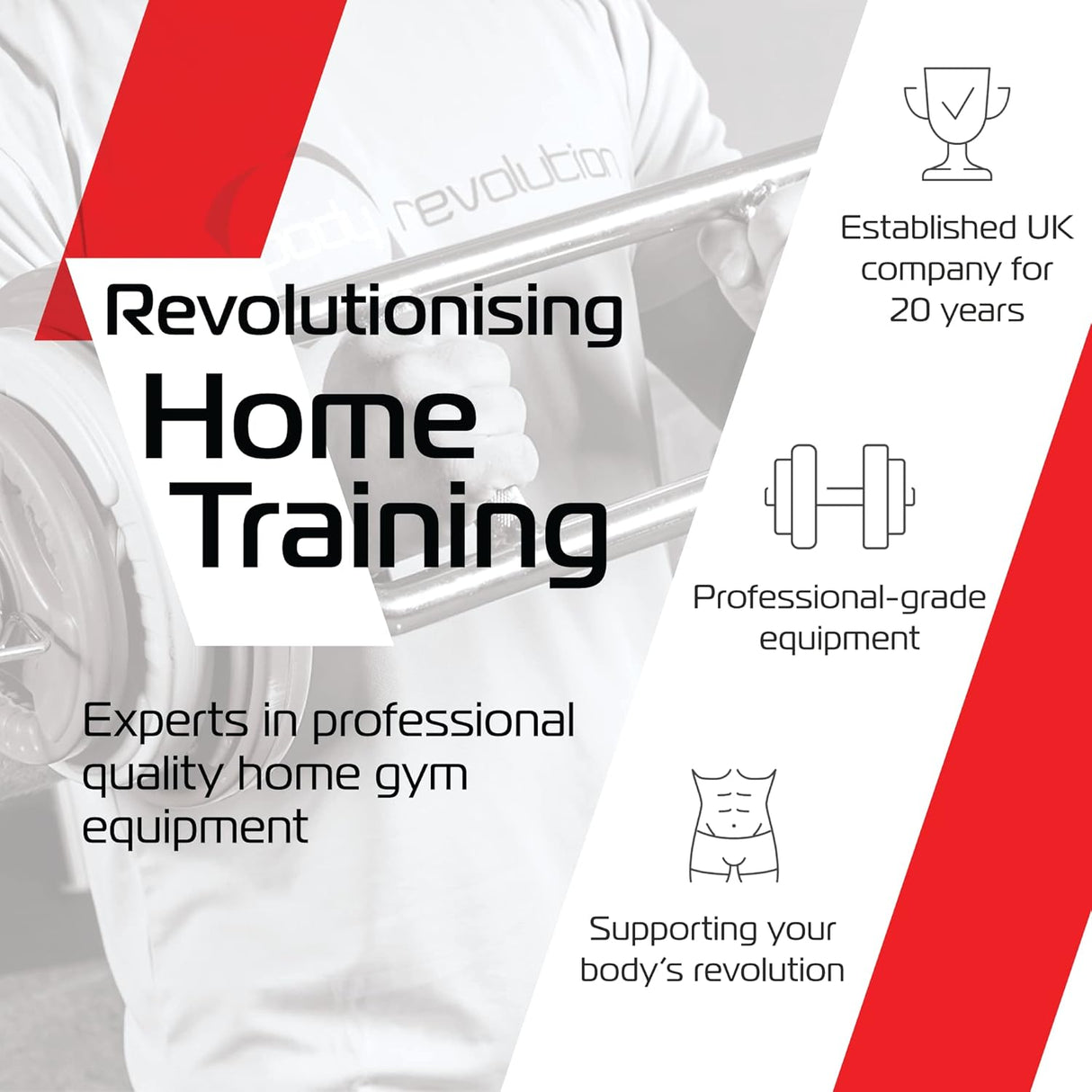 Attrezzatura da palestra professionale con manubri e design moderno, ideale per l'allenamento a casa, in colori grigio e rosso