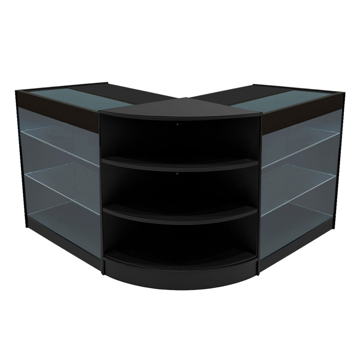 Set Bancone Negozio Apollo LED con 2x K900 + Angolare LM60 - Nero