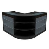 Set Bancone Negozio Apollo LED con 2x K900 + Angolare LM60 - Nero