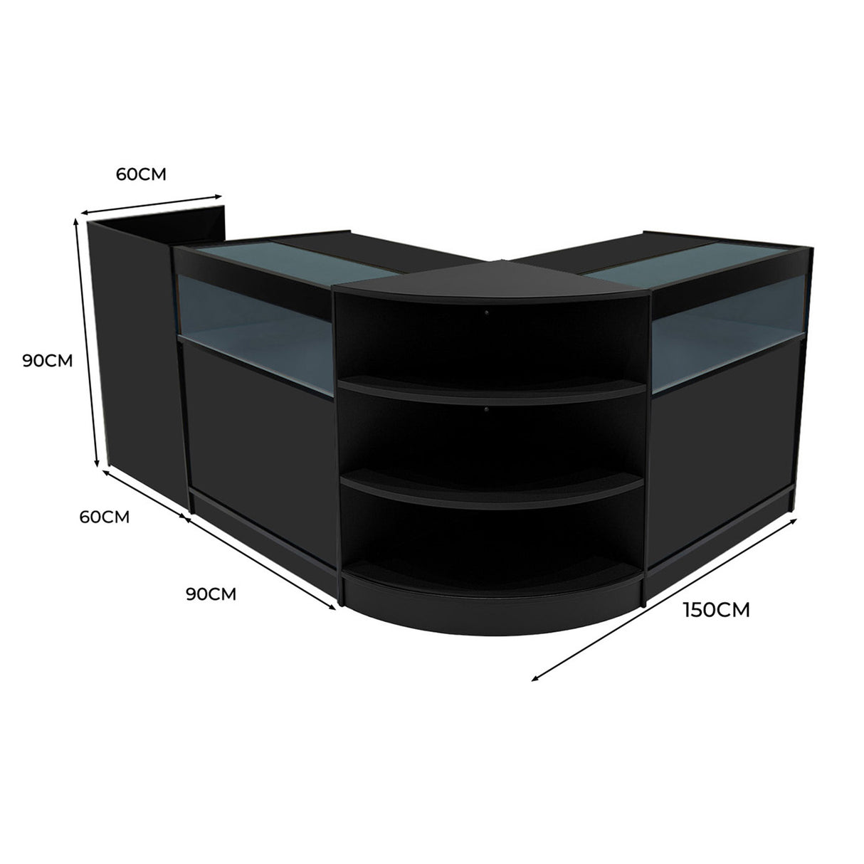 Set Banconi LED Sagittarius LM60, TB60 e 2 x B900 - Nero