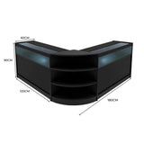 Set Bancone Theseus LED con LM60 + 2 x B1200 - Nero