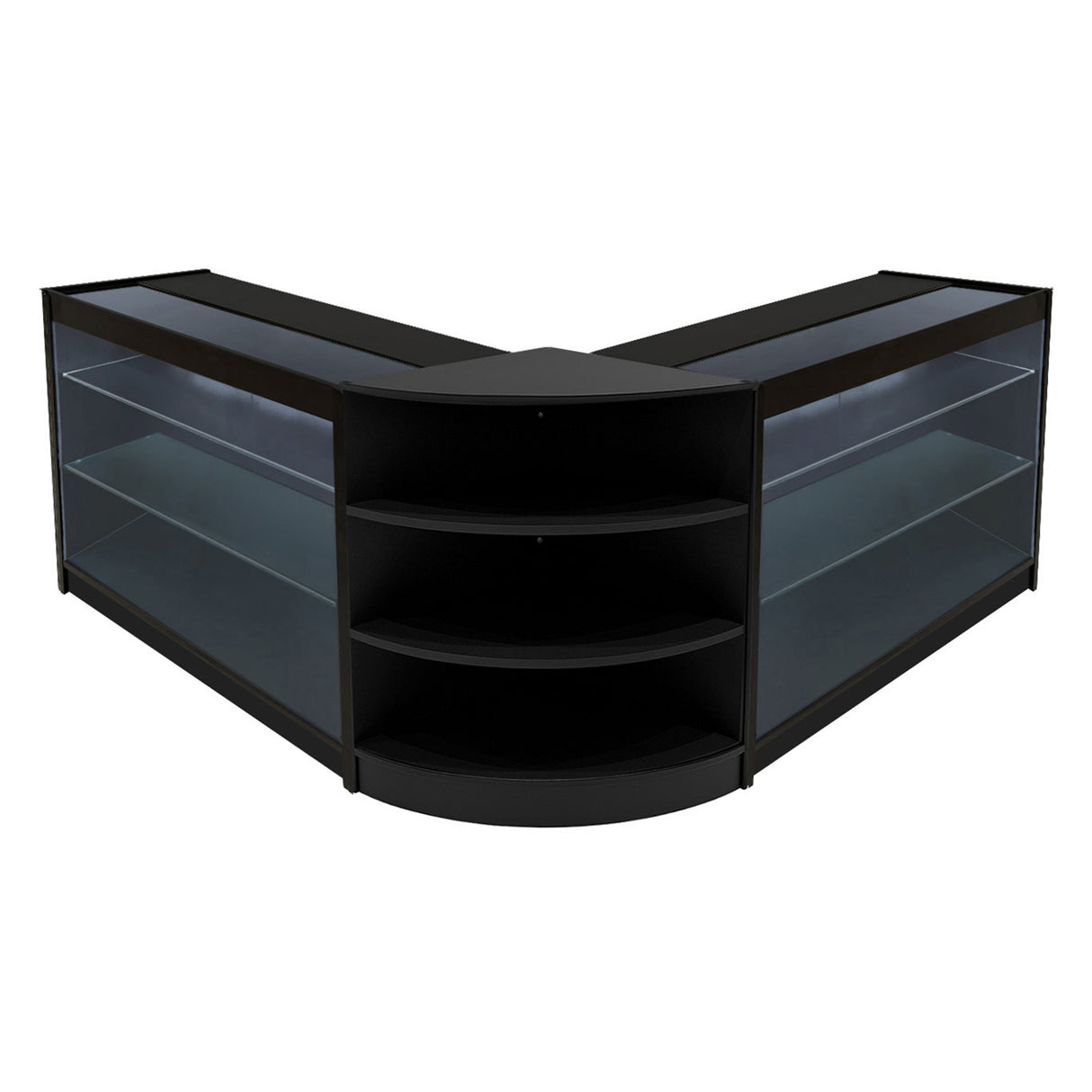 Set Bancone Negozio Apollo LED con 2x K1200 + Angolare LM60 - Nero