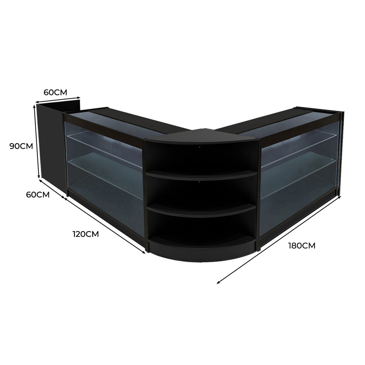 Astro Set Banconi LED LM60, TB60 & 2 x K1200 – Nero