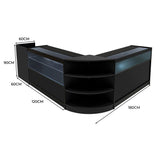 Set Banconi con Illuminazione LED Europa B1200, C1200, TB60 & LM60 - Nero