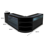 Set Banconi con Illuminazione LED Hyperion K1200, B1200, TB60 & LM60 - Nero