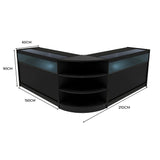 Set Bancone Theseus LED con LM60 + 2 x B1500 - Nero
