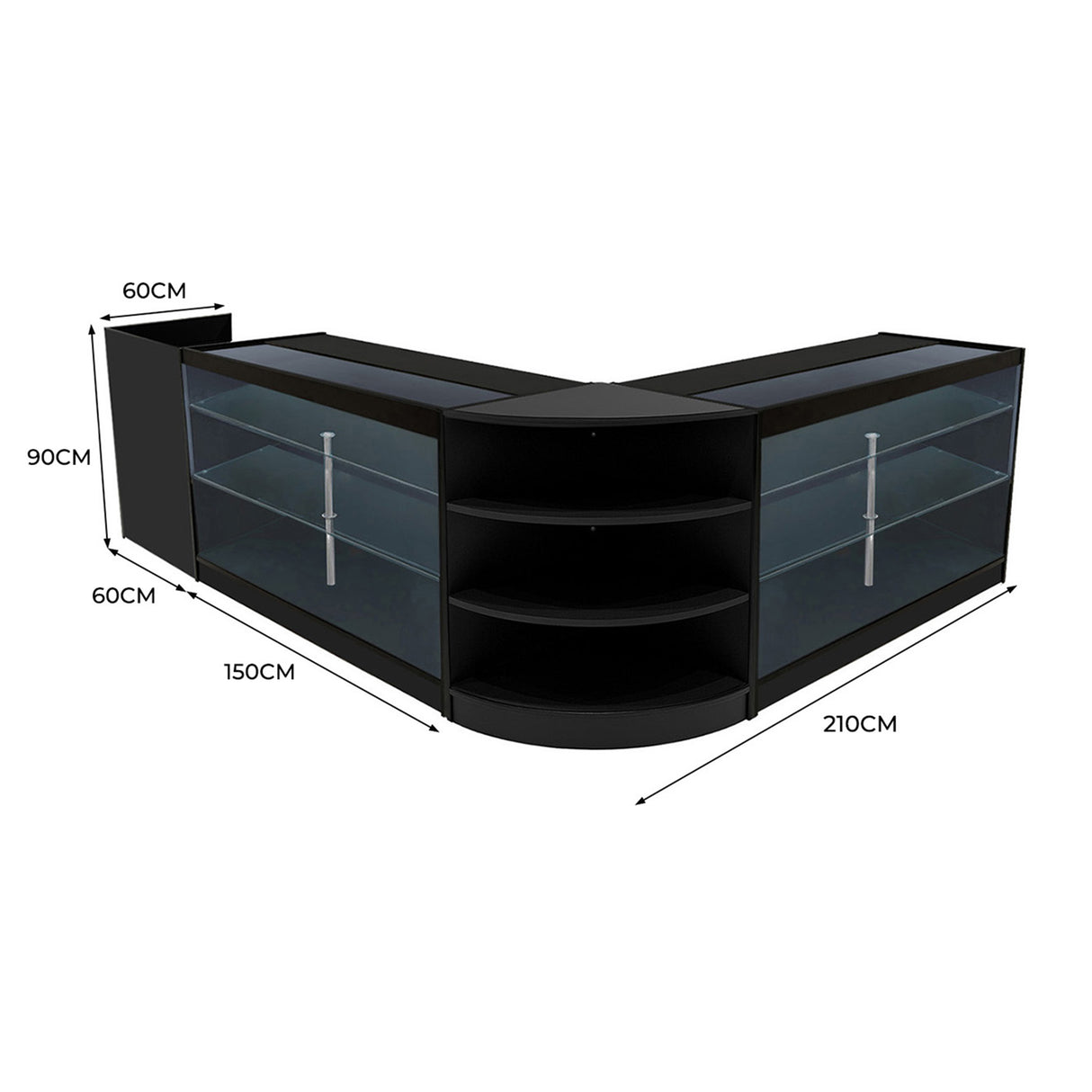 Astro Set Banconi LED LM60, TB60 & 2 x K1500 – Nero