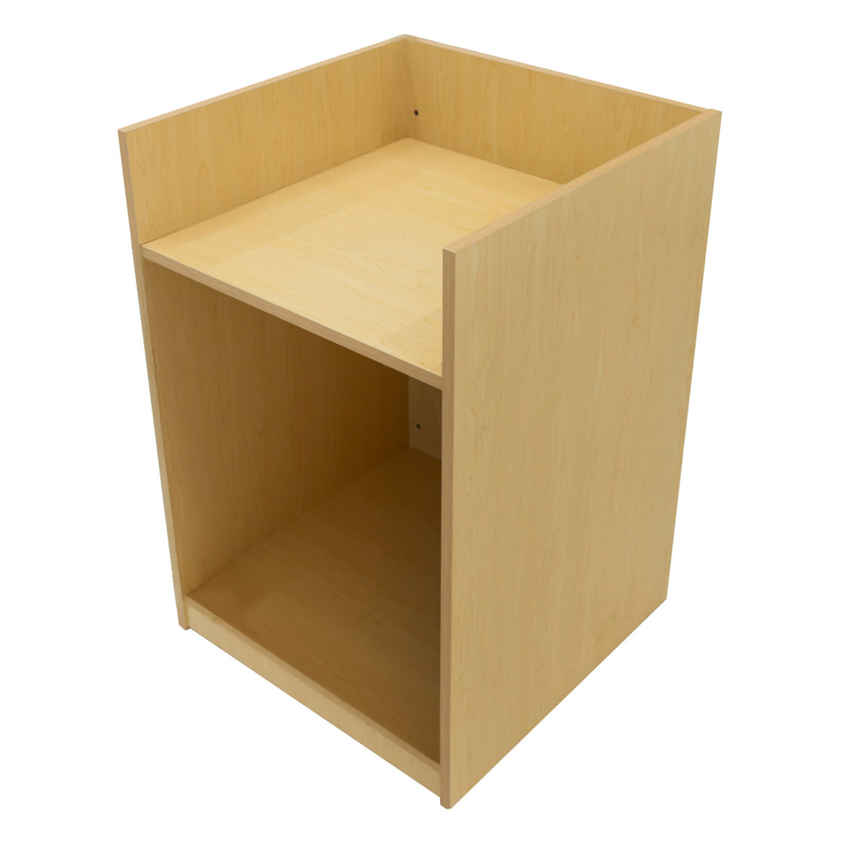 Set banconi Gravity in legno d'acero chiaro, design semplice con ripiano superiore e spazio aperto sottostante per stoccaggio
