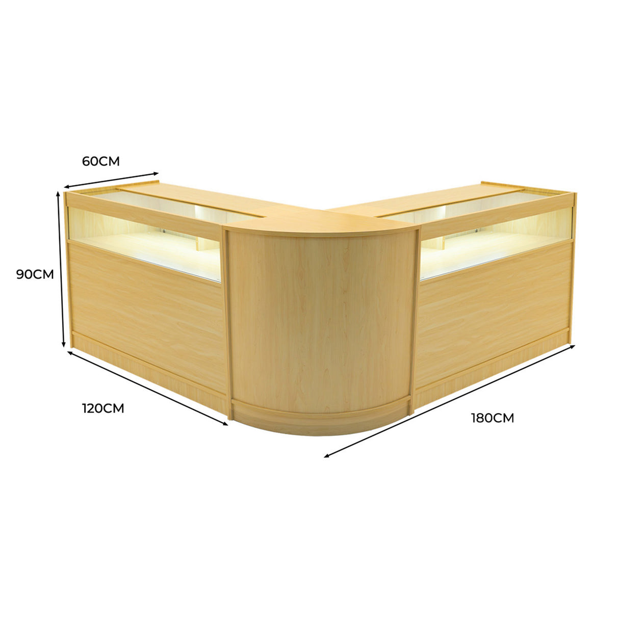 Set Banconi Iris con LED B1200 (x2) & Angolo CM60 – Acero