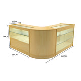 Set Bancone Hera LED con K1200 + C1200 + CM60 - Acero