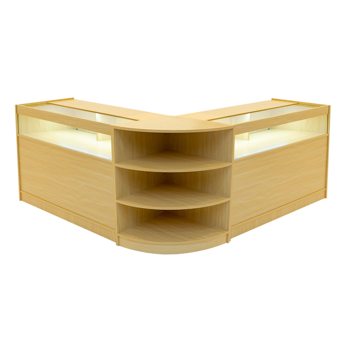 Set Bancone Theseus LED con LM60 + 2 x B1200 - Acero