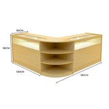 Set Bancone Theseus LED con LM60 + 2 x B1200 - Acero