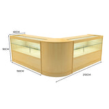 Set Banconi Selene con Illuminazione LED – 2x C1500 + CM60 Angolare - Acero